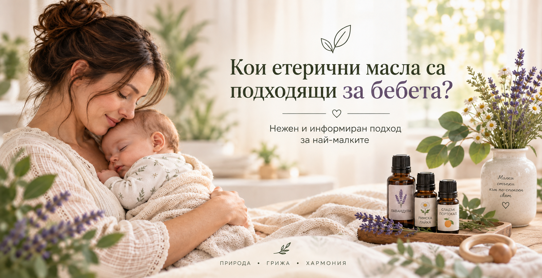етерични масла и бебета